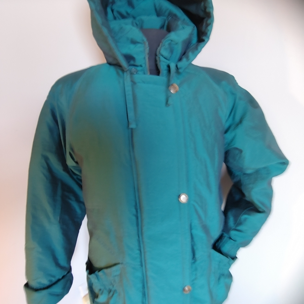 Vintage Down Puffer Coat - Full length, Hooded "American Idea" by Patrick Dean